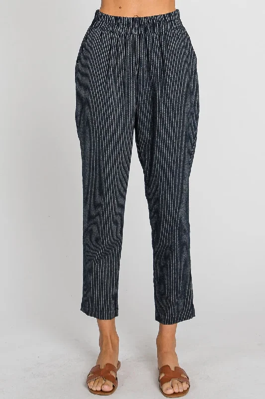 Ankle Length Pinstripe Trousers