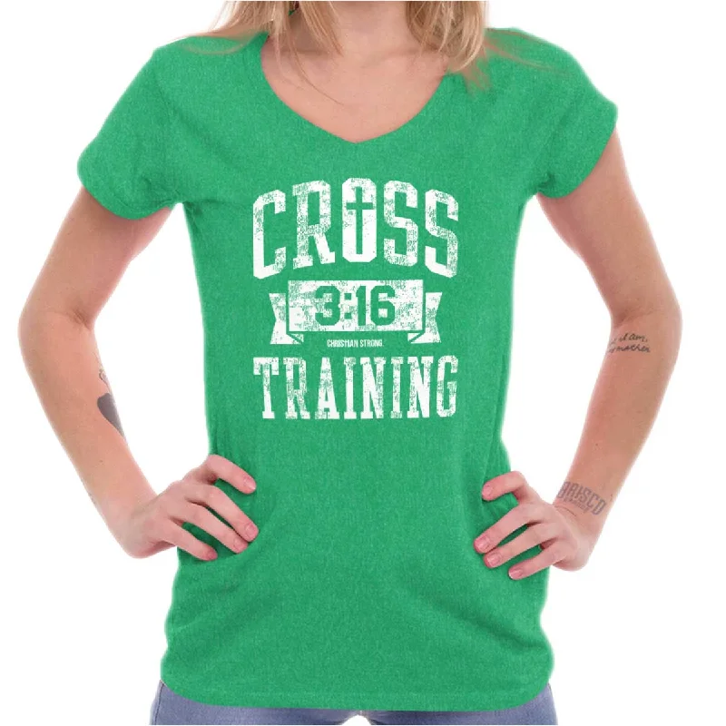 Cross Training Jesus Junior Fit V-Neck T Shirt