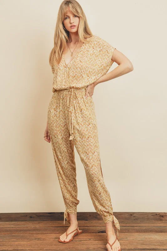 Glorious Time Printed Tassel Jumpsuit