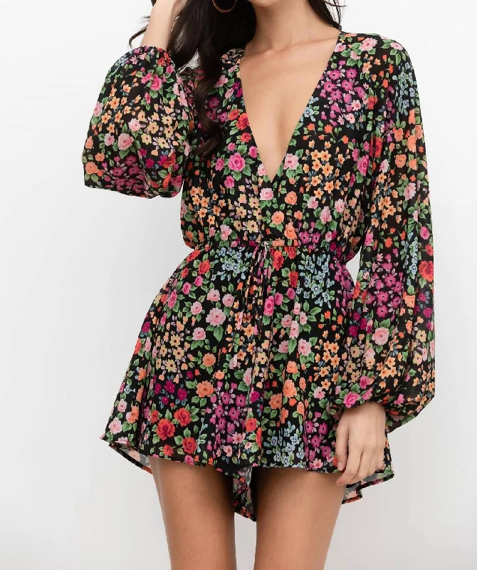 Naomi Romper In Kingston Garden