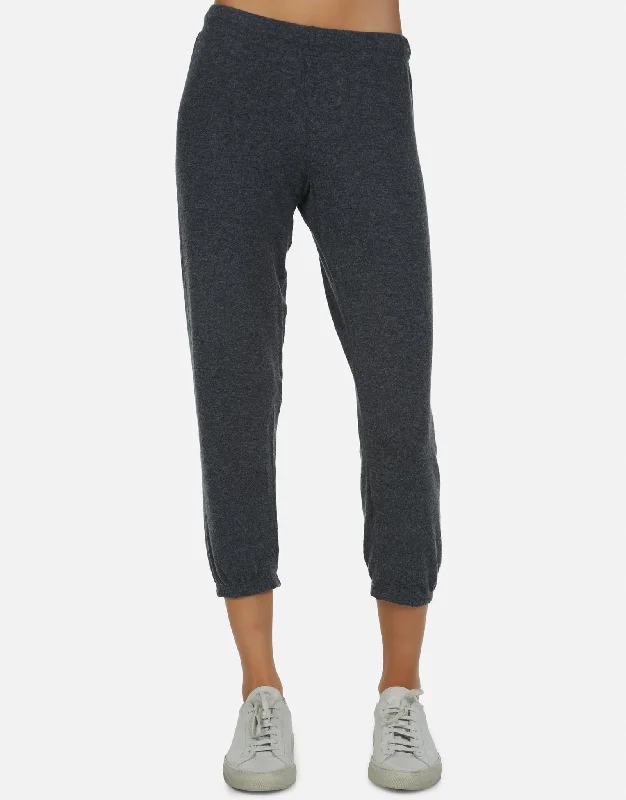 Nate Core Crop Sweatpant Heather Black