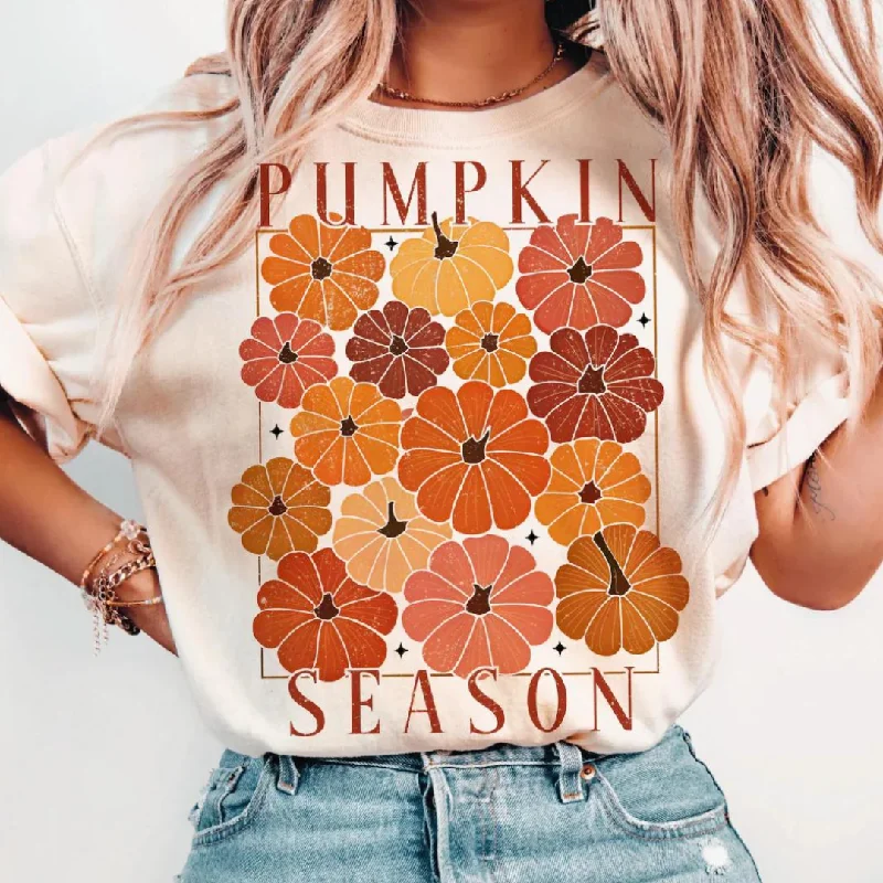 Online Exclusive | Pumpkin Season Graphic Tee in Cream