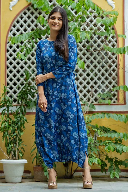 Midnight Blue Dhoti Jumpsuit