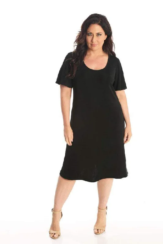 Vikki Vi Classic Black T-Shirt Style Dress