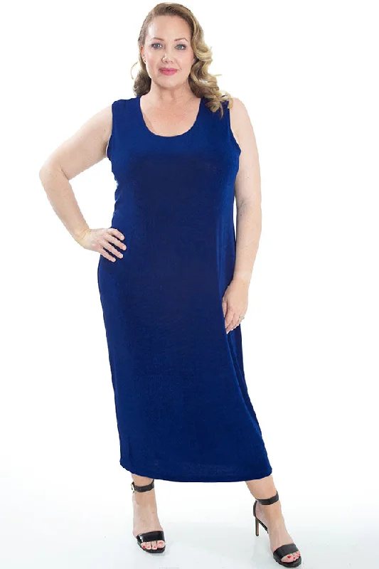 Vikki Vi Classic Royal Blue Maxi Tank Dress