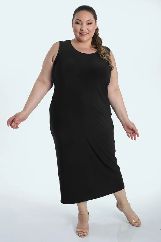 Vikki Vi Jersey Black Tank Dress