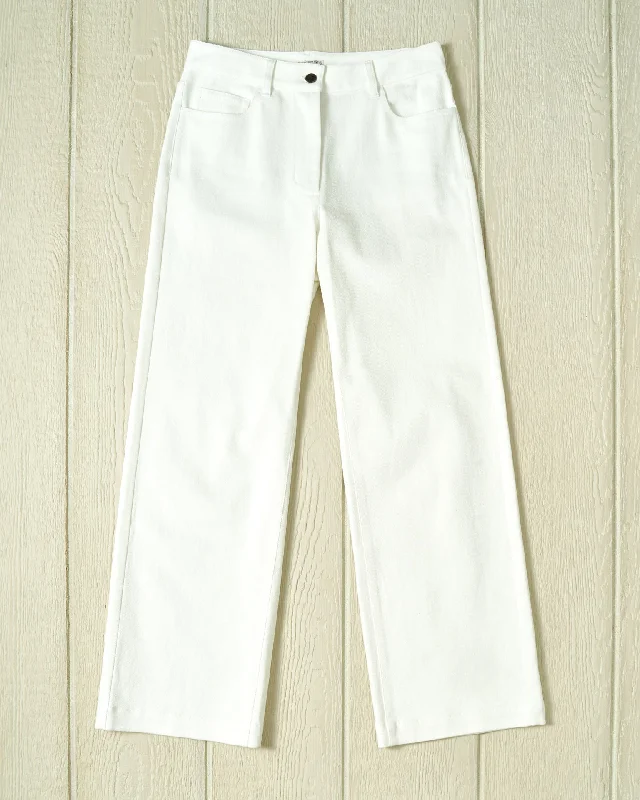 Women's Five Pocket Jean in White Denim