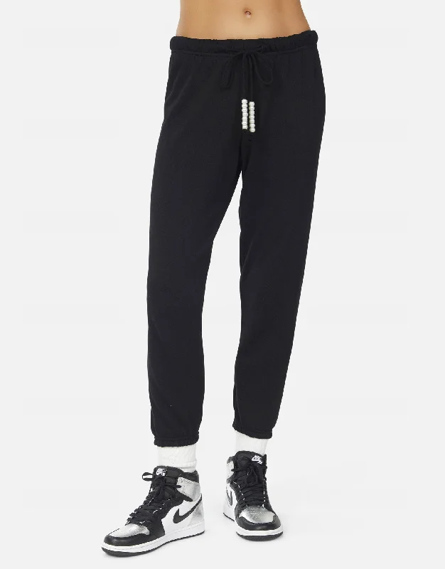 Xenos Crop Sweatpant w/ Pearls