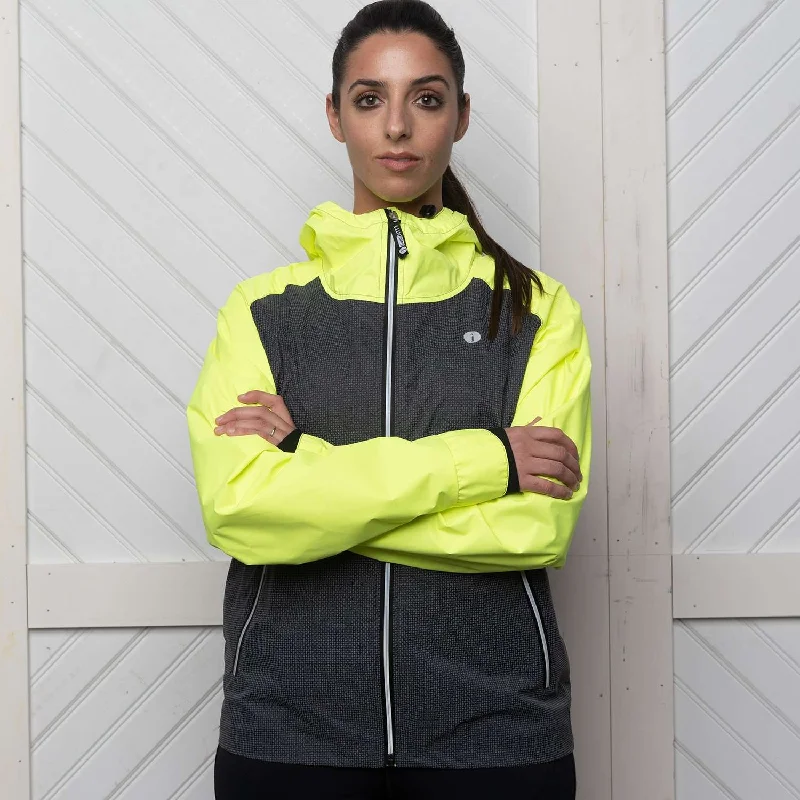 Waterproof Reflective Women's Colorado Jacket in Flo Lime/Graphite