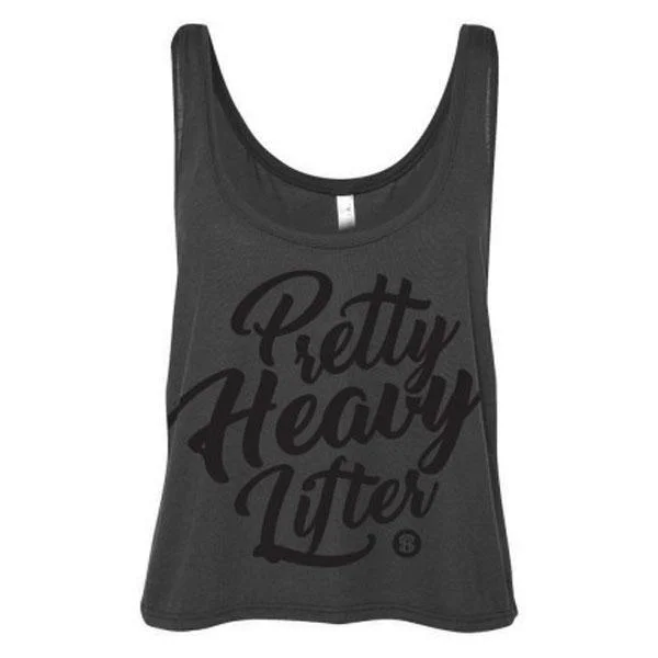 Samson Athletics Pretty Heavy Lifter - Grey Crop Tank