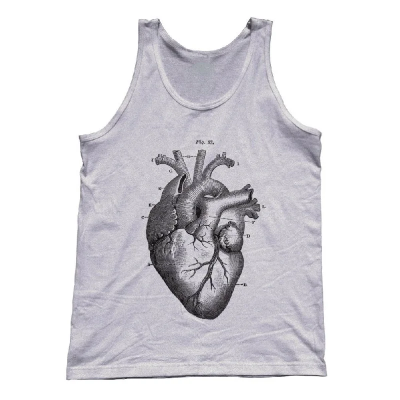 Unisex Heart Anatomy Diagram Tank Top