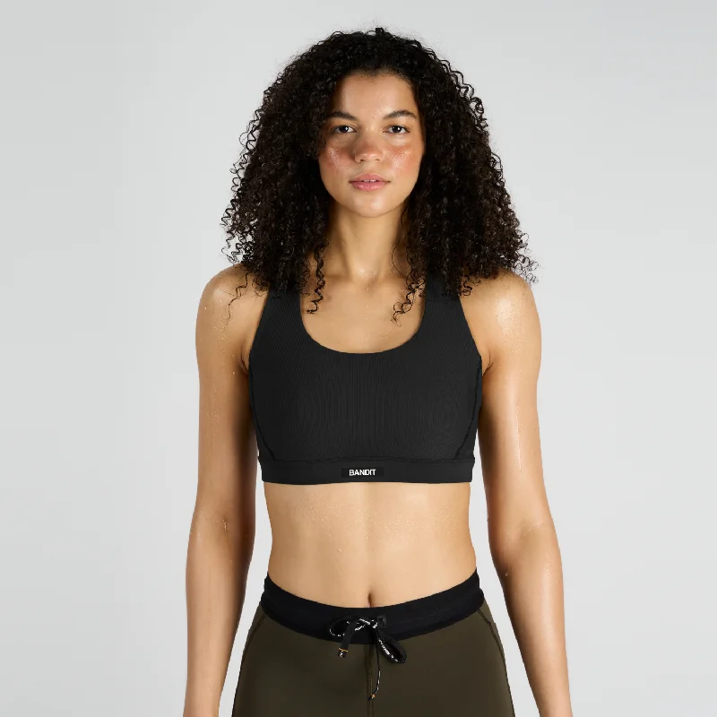 Cadence™ Scoop Neck Run Bra - Black