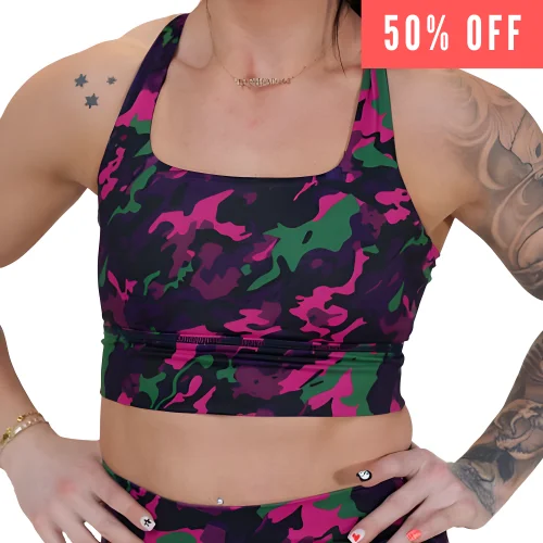 Longline Bra | Neon Camo