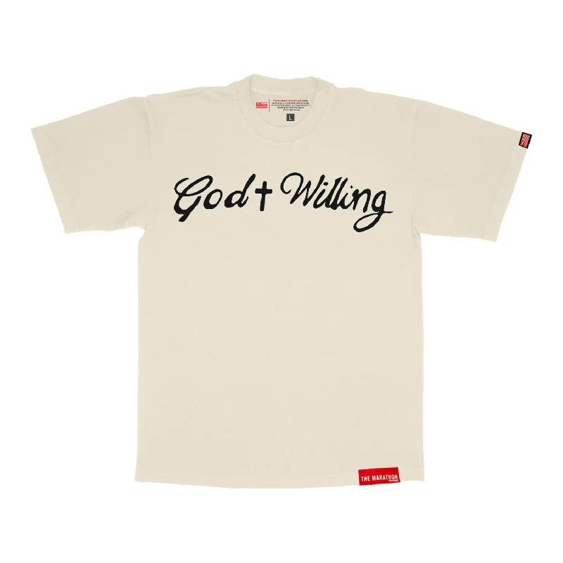 God Willing T-Shirt - Bone