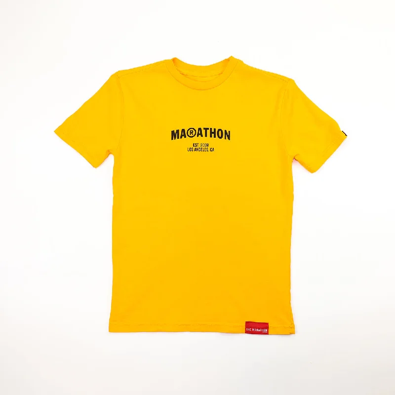 Marathon Registered Kid's T-Shirt - Yellow/Black